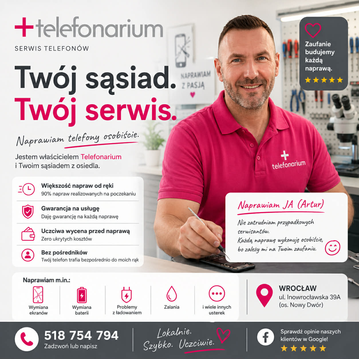 Artur - właściciel serwisu Telefonarium Wrocław
